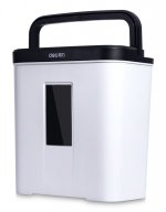 Шредер Deli E9939, секретность 4/P-4, фрагменты - 4 мм x 2.5 см, объем 12 л, кол-во листов до 5 шт., скрепки, белый/черный