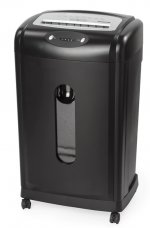 Шредер Brauberg S18-S, секретность P-2, полосы - 6 мм, объем 28 л, кол-во листов до 18 шт., скобы, карты, CD, черный (530961)