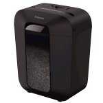 Шредер FELLOWES PowerShred LX41, секретность P-4, 200 см/мин., перекрестный - 4 мм x 1.2 см, объем 17 л, кол-во листов до 8 шт., скрепки, скобы, карты, черный (FS-43007)
