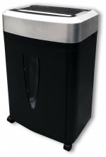 Шредер Office Kit S190 (2x2), секретность P-6, 210 см/мин., перекрестный - 2 мм x 2 мм, объем 20 л, кол-во листов до 7 шт., черный/серебристый (OK0202S190)