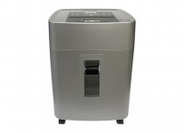 Шредер Office Kit SA375, секретность P-4, 270 см/мин., перекрестный - 3.8 мм x 1 см, объем 42 л, кол-во листов до 16 шт., скрепки, скобы, карты, CD, серый (OK3810SA375)