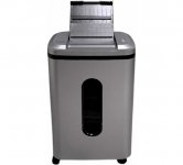 Шредер Office Kit SA250M, секретность P-5, 330 см/мин., фрагменты - 1.9 мм x 1.2 см, объем 35 л, кол-во листов до 250 шт., скобы, карты, серый (OK1912SA250M)