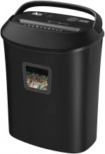 Шредер Cactus CS-SH-P8, секретность P-4, фрагменты - 4 мм x 3.8 см, объем 25 л, кол-во листов до 12 шт., скрепки, скобы, карты, CD, черный (CS-SH-P8)