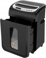 Шредер Cactus CS-SH-G6, секретность P-5, фрагменты - 4 мм x 3.8 см, объем 30 л, кол-во листов до 16 шт., скрепки, скобы, карты, CD, черный (CS-SH-G6)