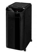 Шредер FELLOWES AutoMax 450C, секретность P-4, объем 68 л, кол-во листов до 450 шт., скрепки, скобы, карты, CD, черный (100135793)