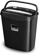 Шредер Cactus CS-SH-P4, секретность P-4, фрагменты - 4 мм x 3.5 см, объем 15 л, кол-во листов до 8 шт., скрепки, скобы, карты, черный (CS-SH-P4)