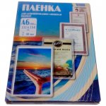 Пленка для ламинирования Office Kit 80мкм, A6, 100 шт., глянцевая (PLP111*154/80)