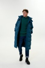 Пальто утепленное VOSQ AW23-KPM309 бирюзовый