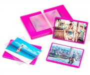 Акриловый магнит прямоугольный 108х78 мм фуксия