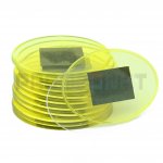 Овальный акриловый магнит 85 х 63 мм желтый-прозрачный