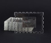 Акриловый прямоугольный магнит заготовка «Марка» прозрачный