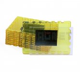 Акриловый прямоугольный магнит заготовка «Марка» желтый-прозрачный