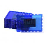 Акриловый прямоугольный магнит заготовка «Марка» синий-прозрачный