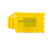 Акриловый прямоугольный магнит заготовка «Марка» желтый