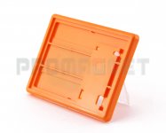 Акриловый магнит рамка на ножке 110 х 80 мм оранжевый