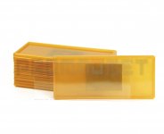 Акриловый магнит панорама 105*45 мм золотой