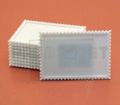 Акриловый прямоугольный магнит заготовка «Почтовая марка» белый