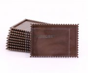 Акриловый прямоугольный магнит заготовка «Почтовая марка» коричневый