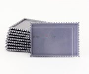 Акриловый прямоугольный магнит заготовка «Почтовая марка» металлик