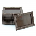 Акриловый магнит «Винтажная рамка» темный шоколад