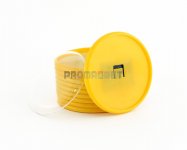 Заготовка для магнита акриловая Круг фото вставка D-70 мм желтый