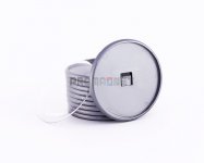 Заготовка для магнита акриловая Круг фото вставка D-70 мм металлик