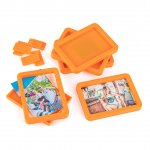 Магнитная фоторамка с ножкой «Модерн» фото вставка 100х700 оранжевый