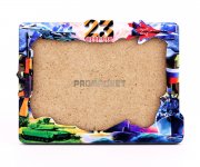 Магнит фоторамка «23 февраля» под фото вставку 100х70 мм (с голографическим покрытием)