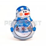 Магнит Снеговик заготовка под круглое стекло полусфера синий