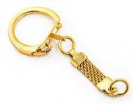 Фурнитура для брелоков карабин «Кольчуга» золотая
