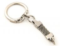 Фурнитура для брелоков карабин «Кольчуга» серебрянная