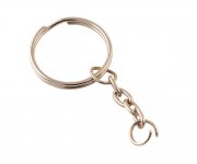 Кольцо D-24 мм с цепочкой и переходным кольцом для брелков