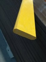 Прямоугольник 20х75х2000 желтый RAL 1012